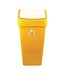 Afvalbak met schommeldeksel geel 50 ltr 330 x 320 x 710 mm - SYR