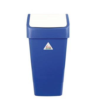 Afvalbak met schommeldeksel blauw 50 ltr 330 x 320 x 710 mm - SYR
