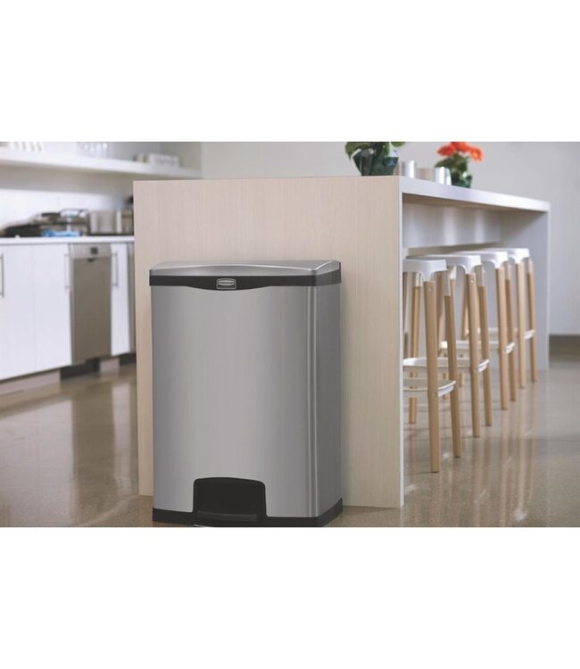 Pedaalemmer Slim Jim Front Step rvs 90 ltr 333 x 690 x 834 mm - Rubbermaid