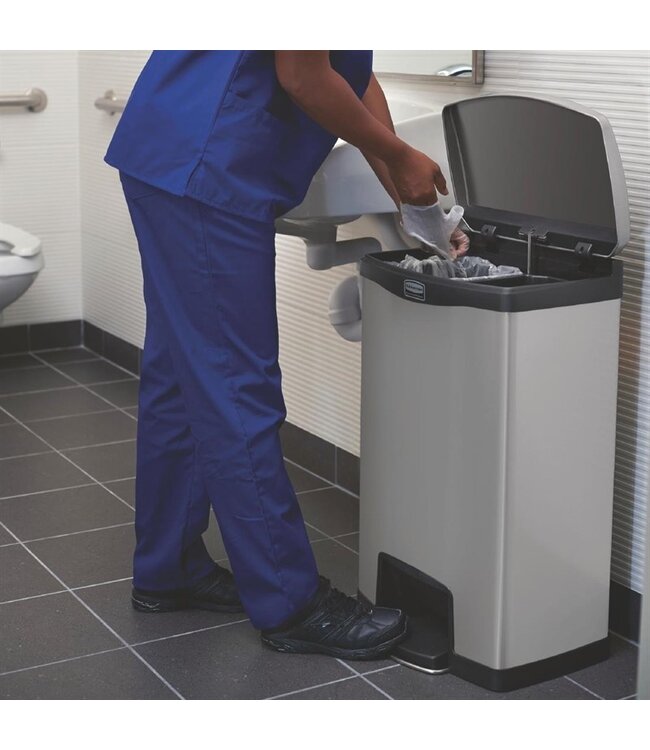 Pedaalemmer Slim Jim Front Step rvs 90 ltr 333 x 690 x 834 mm - Rubbermaid