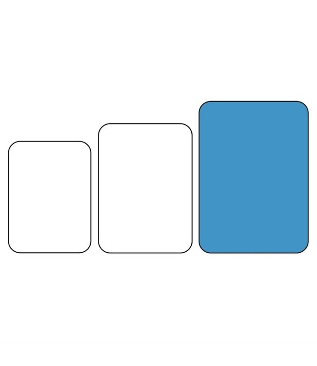 Dienblad polyprop blauw 450 x 350 mm - Kristallon