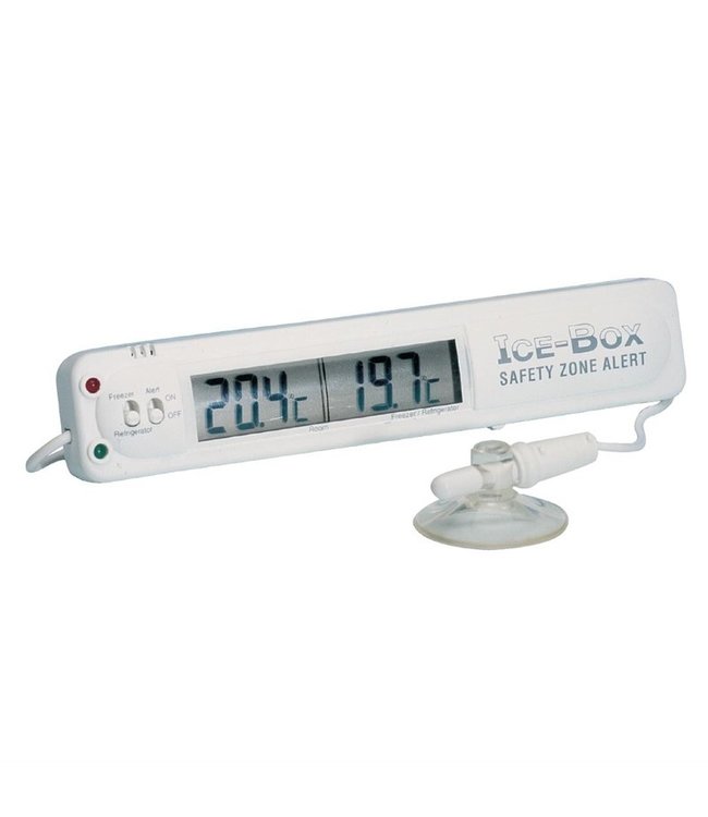 Koeling- en vriezerthermometer met alarm 135 x 26 mm - Hygiplas