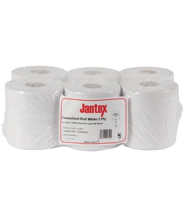 Handdoekrol wit 180 x 120 mtr Centrefeed - Jantex | prijs & verp per 6 stuks