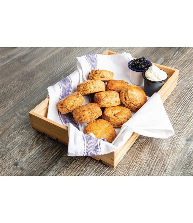 Serveerkrat laag 350 x 230 x 50 mm hout - Fusion plus