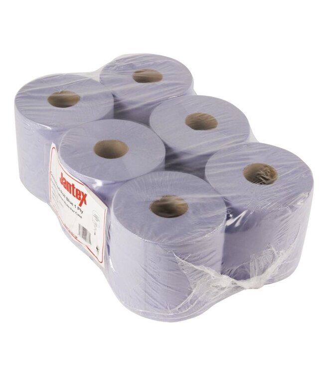 Handdoekrol blauw 175 mm x 300 mtr Centrefeed - Jantex | prijs & verp per 6 stuks
