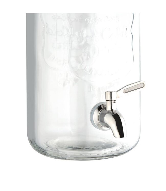 Drankdispenser met tekst en klemdeksel 3,6 ltr 195 x 145 x 325 mm - Fusion plus