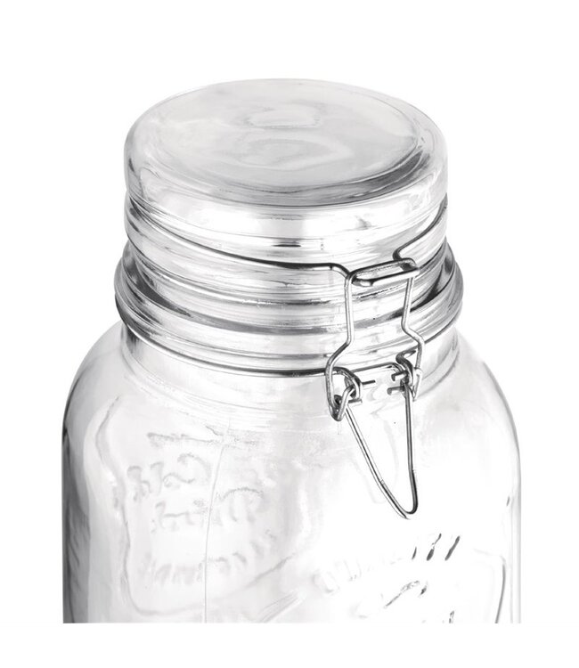 Drankdispenser met tekst en klemdeksel 3,6 ltr 195 x 145 x 325 mm - Fusion plus