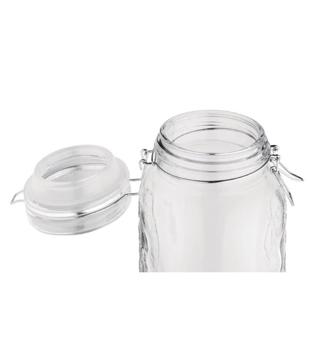 Drankdispenser met tekst en klemdeksel 3,6 ltr 195 x 145 x 325 mm - Fusion plus