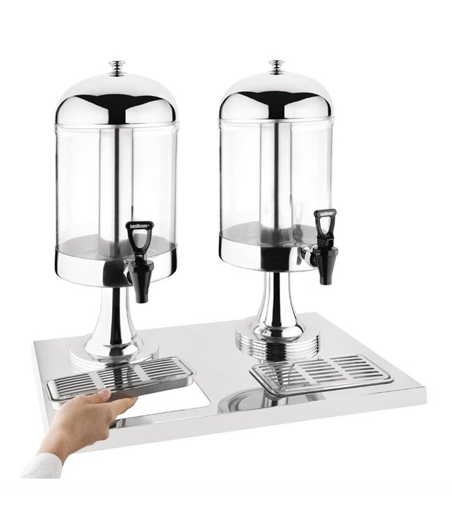 Drankdispenser dubbel 6,5 + 6,5 ltr 564 x 370 x 578 mm- Fusion plus