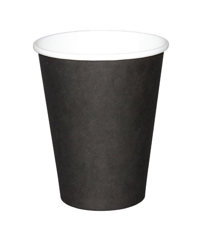 Koffiebeker disposable zwart 23 cl 83 x 90 mm karton - Fiesta Green | prijs & verp per 1000 stuks