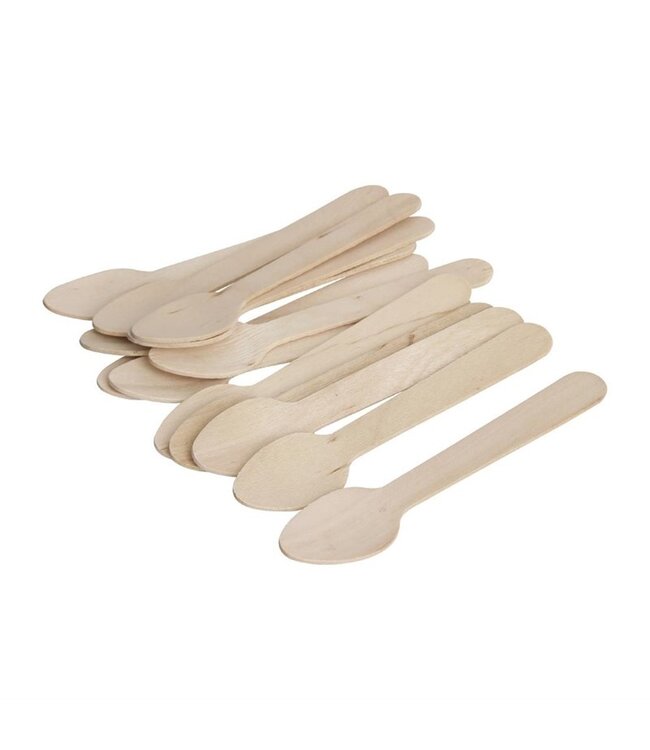 Theelepel biologisch afbreekbaar 110 mm berkenhout - Fiesta Green | prijs & verp per 100 stuks