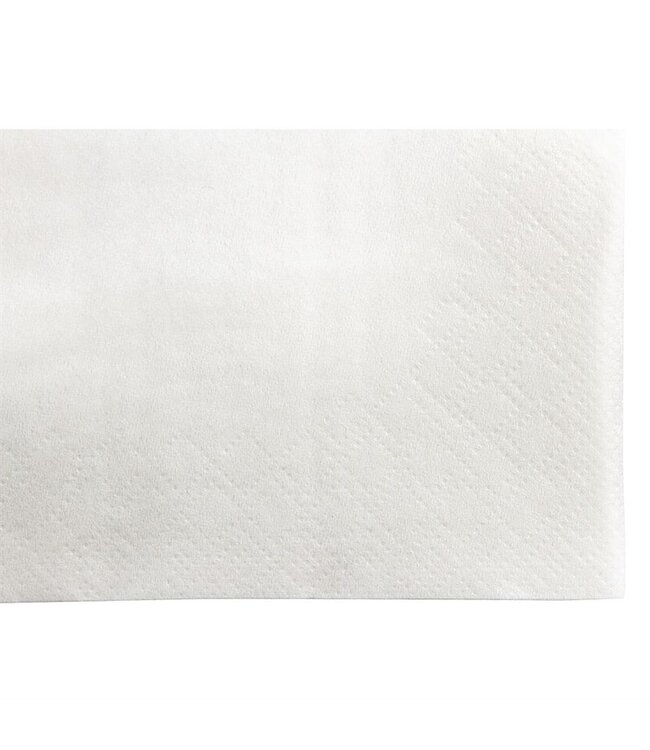 Servet 25x25 cm 2-laags wit papier 1/4 gevouwen | prijs & verp per 1.500 stuks