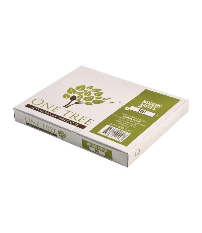 Dessertmes biologisch afbreekbaar 165 mm berkenhout - Fiesta Green | prijs & verp per 100 stuks