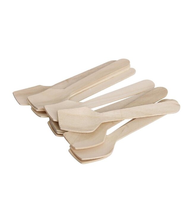 Ijslepel biologisch afbreekbaar 96 mm berkenhout - Fiesta Green | prijs & verp per 100 stuks