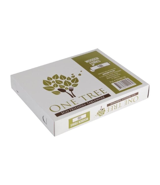 Vork biologisch afbreekbaar 155 mm berkenhout - Fiesta Green | prijs & verp per 100 stuks