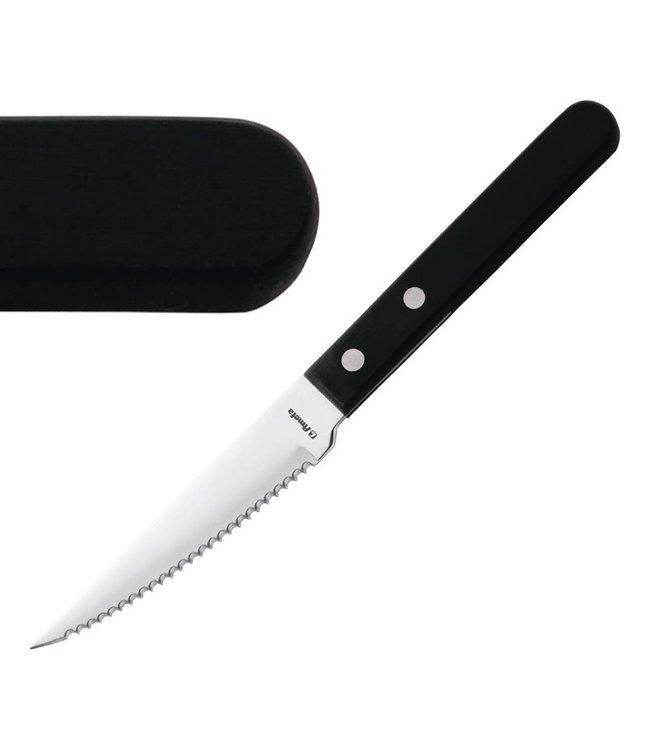 Steakmes 210 mm met zwart heft 7000 - Amefa | prijs & verp per 12 stuks