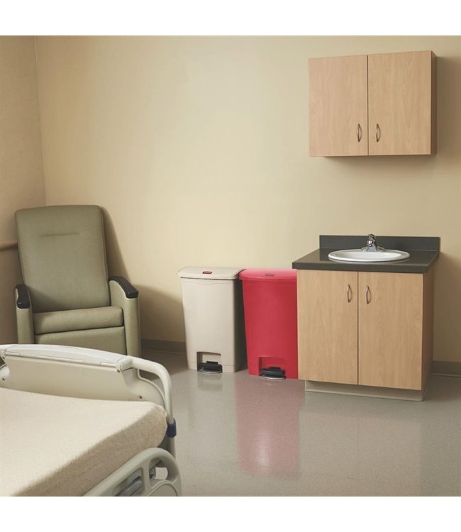 Pedaalemmer rood 50 ltr 457 x 292 x 719 mm Slim Jim Front Step - Rubbermaid