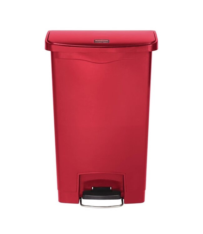 Pedaalemmer rood 50 ltr 457 x 292 x 719 mm Slim Jim Front Step - Rubbermaid