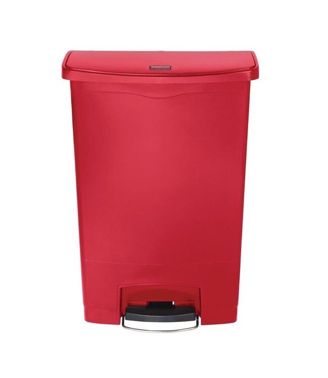 Pedaalemmer rood 90 ltr 570 x 353 x 826 mm Slim Jim Front Step - Rubbermaid