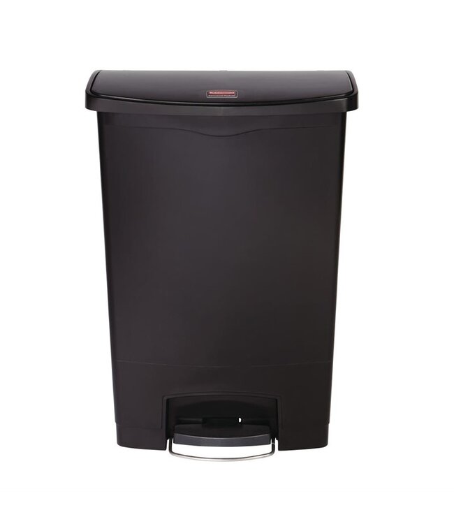 Pedaalemmer zwart 90 ltr 570 x 353 x 826 mm Slim Jim Front Step - Rubbermaid