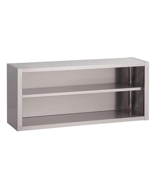 Fusion plus Wandkast open 1600 x 400 x 600 mm - Roestvrijstaal