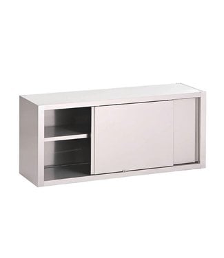 Fusion plus Wandkast met schuifdeuren 1200 x 400 x 600 mm - Roestvrijstaal