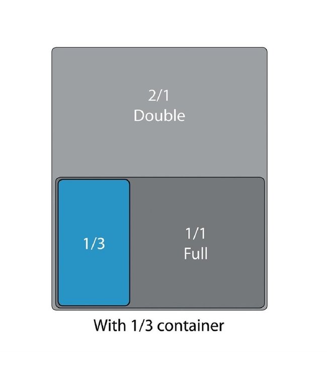 Gastronormbak rvs 1/3-200 mm diep zonder greep - Budgetlijn
