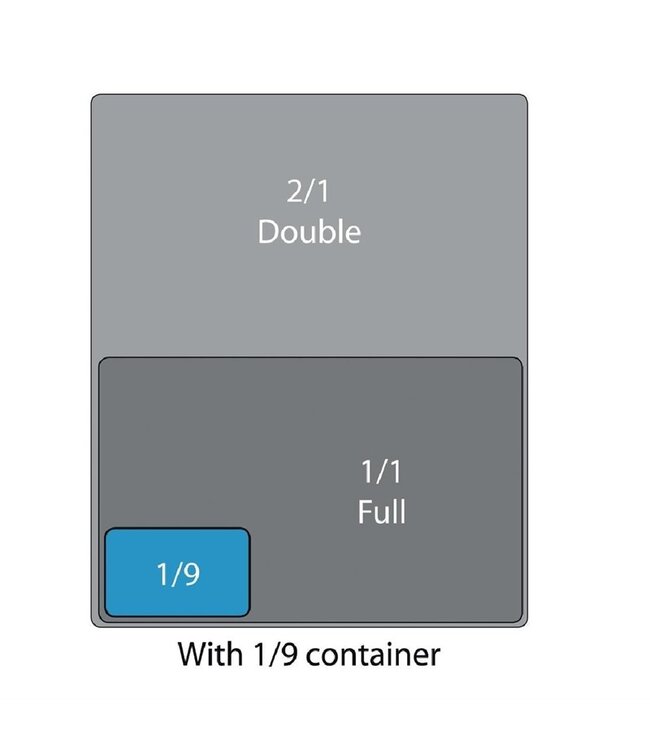 Gastronormdeksel rvs 1/9 met lepeluitsparing - Budgetlijn