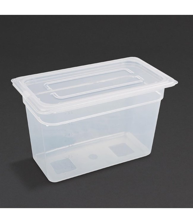 Fusion basic polypropyleen 1/3GN bak m/deksel 6,9 ltr 32,5 x 17,6 x 20 cm | prijs & verp per 4 stuks