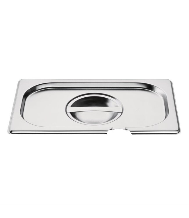 Fusion basic rvs deksel met lepeluitsparing 1/4GN 26,5 x 16,2 cm