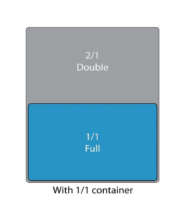 Gastronormbak rvs 1/1-100 mm diep geperforeerd zonder greep - Budgetlijn