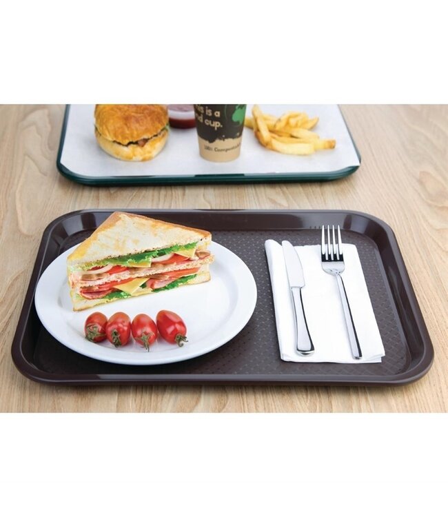 Dienblad plastic bruin 415 x 305 mm - Kristallon