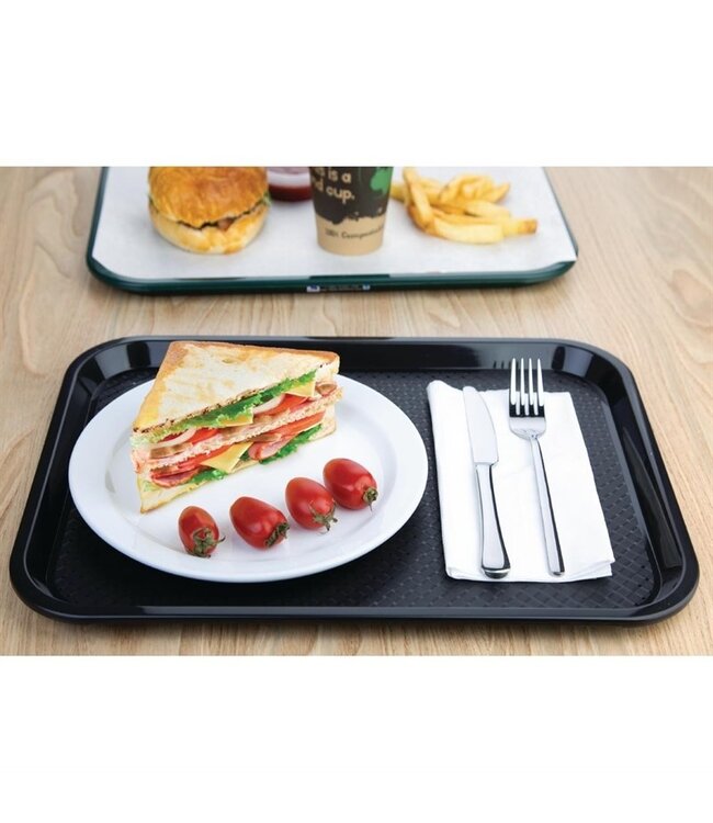 Dienblad plastic zwart 415 x 305 mm - Kristallon