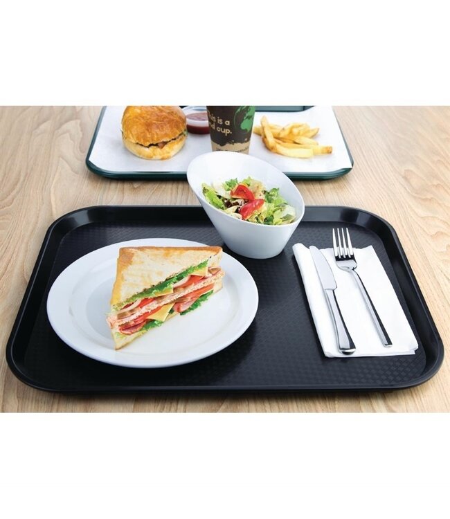 Dienblad polyprop zwart 450 x 350 mm - Kristallon