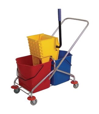 Jantex Rolemmer Duo met wringer 2 x 23 ltr 410 x 995 x 860 mm - Jantex