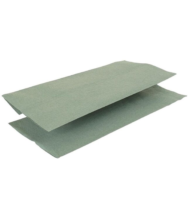 Handdoek Z-gevouwen 1-laags groen 242 x 85 mm - Jantex | prijs & verp per 15 x 250 vel