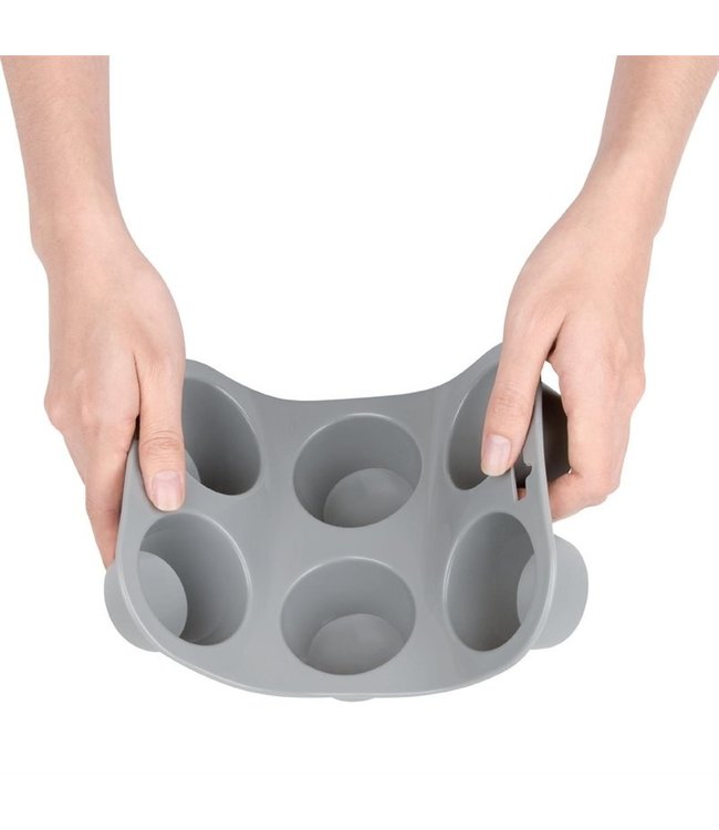 Bakvorm 6 muffins 241 x 161 x 37 mm siliconen - Fusion basic