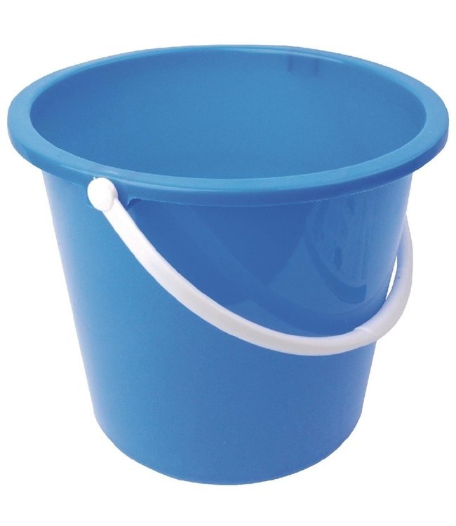 Emmer blauw kunststof 10 ltr 280 x 295 x 260 mm - Jantex