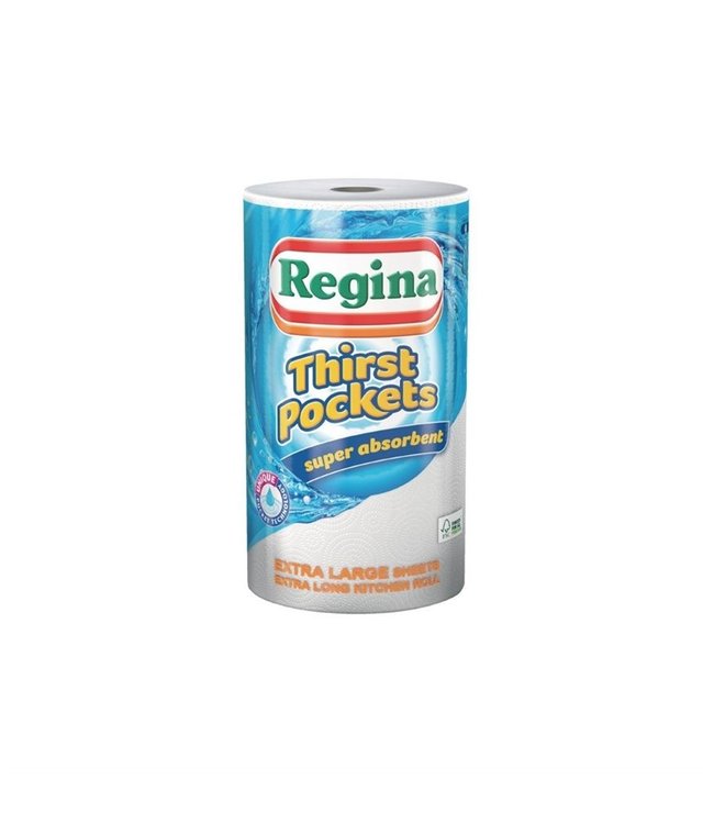 Keukenrol 2-laags 22,9 mtr - Regina Thirst Pockets | prijs & verp per 6 stuks