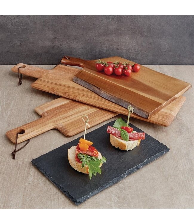 Serveerplank golvende rand 305 x 215 x 15 mm acacia hout- Fusion plus