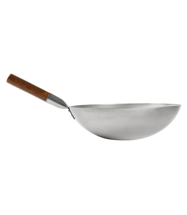 Wok London met ronde bodem 380 x 195 mm - Metaal