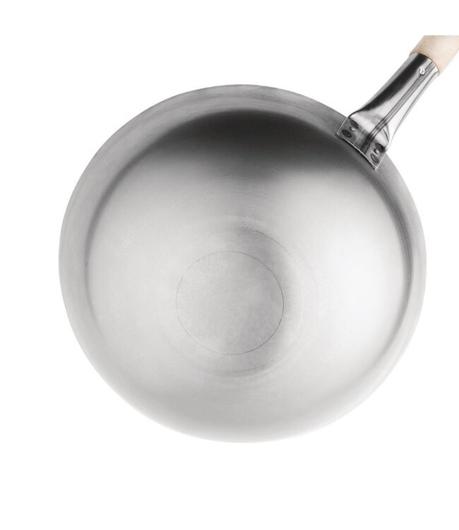Wok met ronde bodem 356 mm zacht staal - Fusion basic