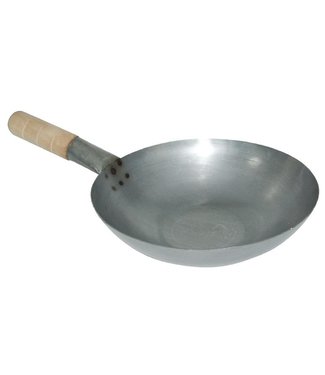 Fusion basic Wok met platte bodem 356 mm zacht staal - Fusion basic