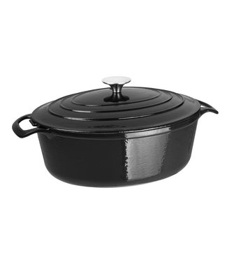 Fusion basic Braadpan ovaal zwart 5 ltr 243 x 295 x 110 mm gietijzer - Fusion basic