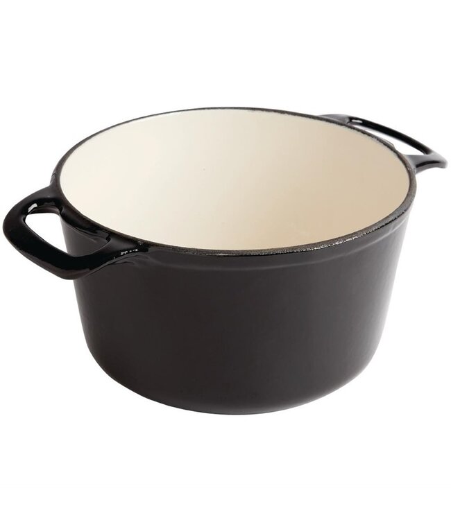 Braadpan rond zwart 3,2 ltr 205 x 120 mm gietijzer - Fusion basic