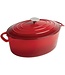 Fusion basic Braadpan ovaal rood 5 ltr 243 x 295 x 110 mm gietijzer - Fusion basic