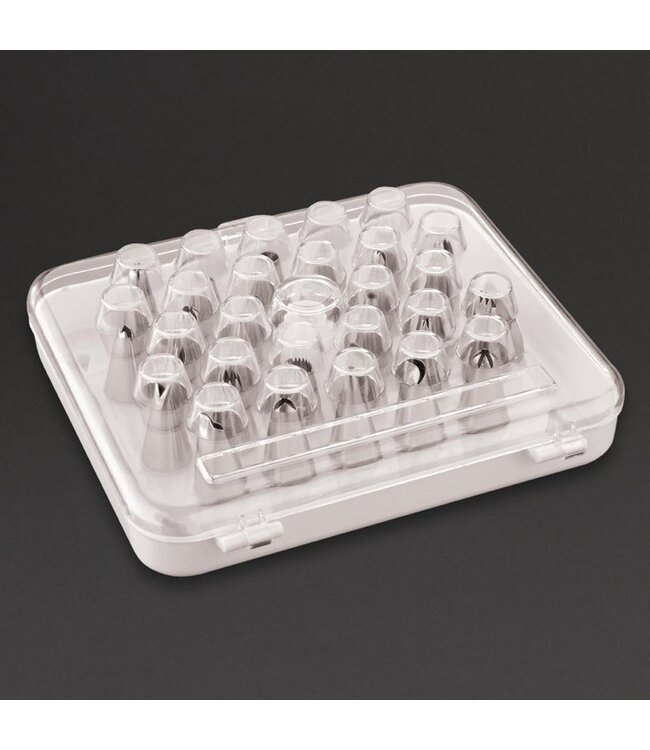 Spuitmondenset 26-delig roestvrijstaal - Fusion basic