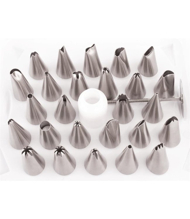 Spuitmondenset 26-delig roestvrijstaal - Fusion basic
