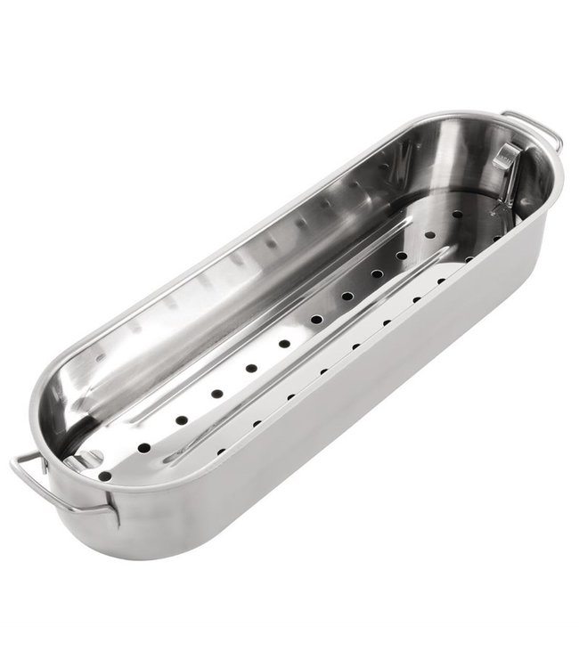 Vispan met inzet 500 x 155 x 100 mm roestvrijstaal - Kitchen Kraft