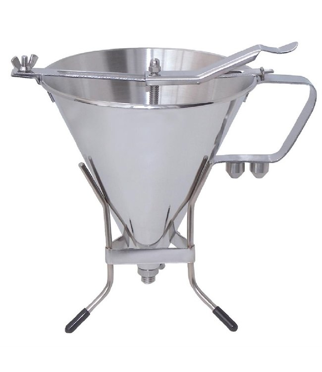 Doseertrechter 1,5 ltr 180 x 165 mm roestvrijstaal - De Buyer